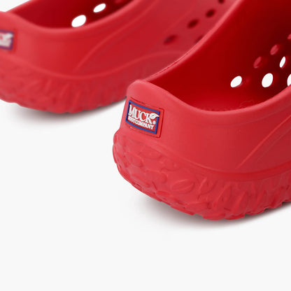 Muckster Lite Liberty Men's Clog MMLCMU60 red clog shoe on a white background