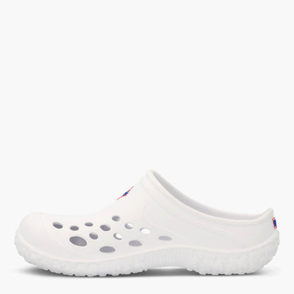 Muckster Lite Liberty Women's Clog MMLCWU01 white clog shoe on a white background