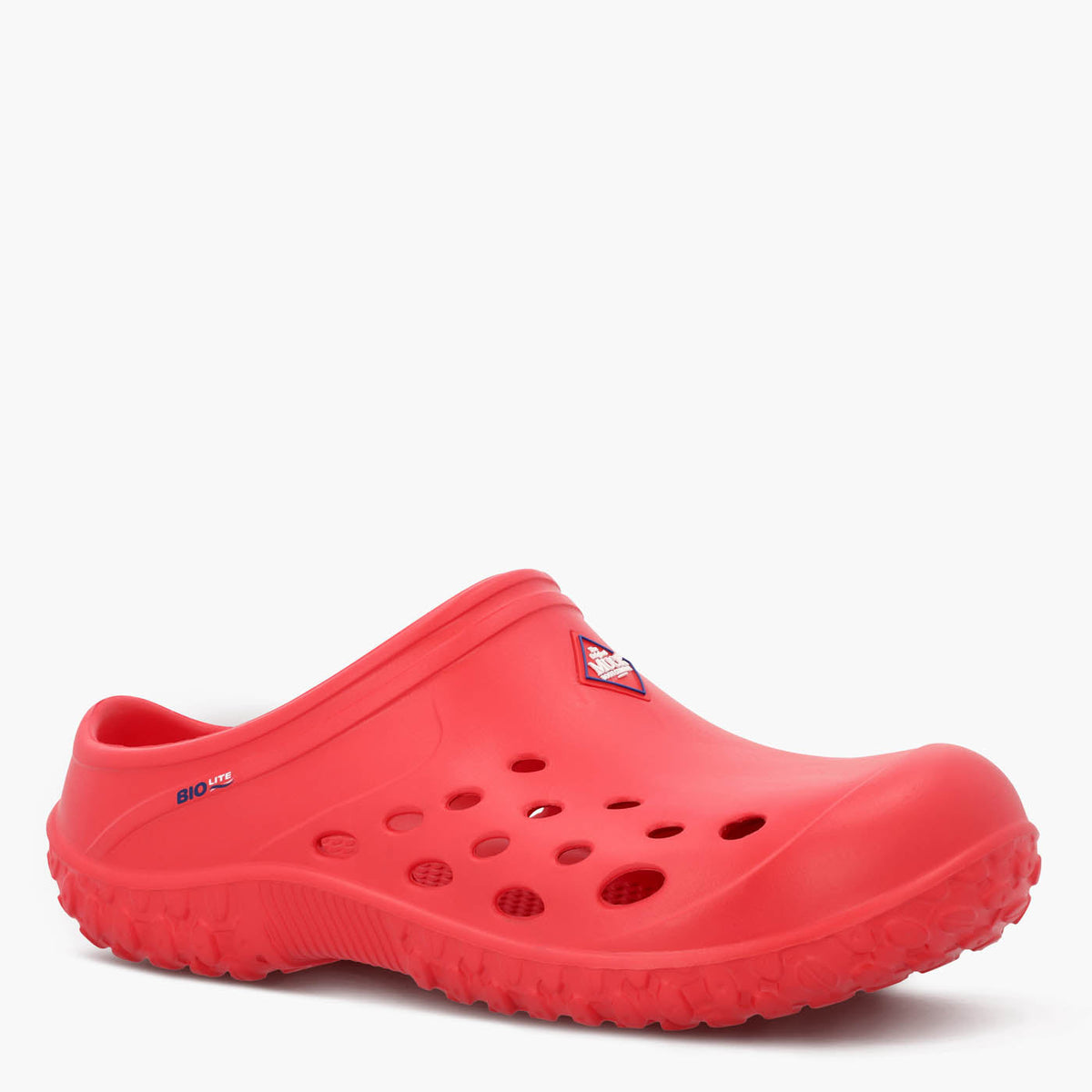 Muckster Lite Liberty Women's Clog MMLCWU60 Red clog shoe on a white background