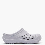 White clog shoe on a white background
